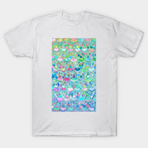 Art Deco Watercolor Patchwork Pattern 2 T-Shirt by micklyn